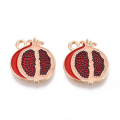Fruit Alloy Enamel Pendants