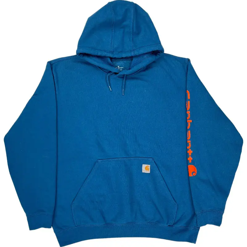 Carhartt Hoodie - XL - Blue Cotton Blend
