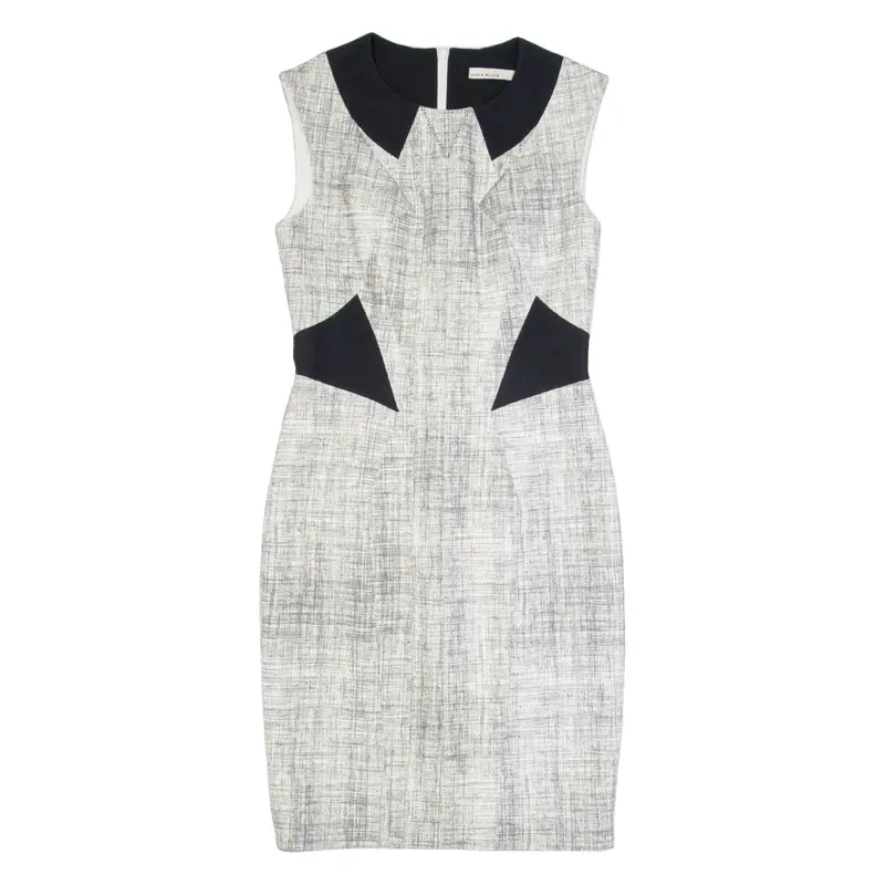 KAREN MILLEN Womens Pencil Dress Black Sleeveless Midi UK 10