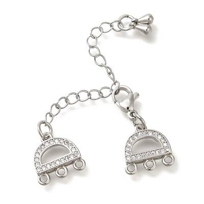 6-Holes 3-Strands Brass Lobster Claw Clasps