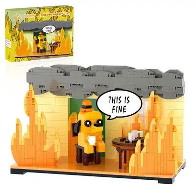 BUILDIFY Fine Dog Building Blocks Set - Funny Internet Meme Dog Compatible with Lego Dog Puppy Animal Figure 403 Pcs Birthday...