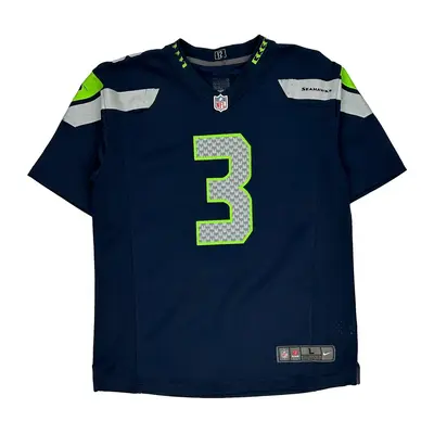 Seattle Seahawks Nike Nfl Jersey - Large Navy Polyester