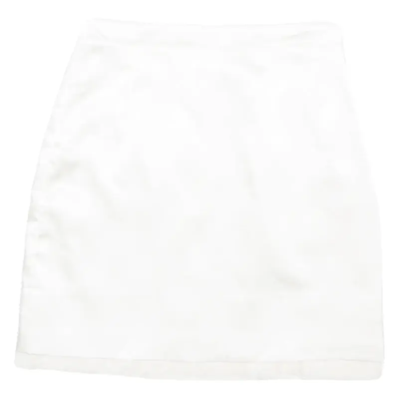 Womens Straight Skirt White Knee Length M