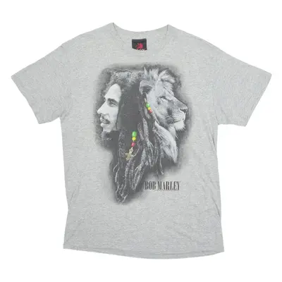 ZION Bob Marley Mens Band T-Shirt Grey M