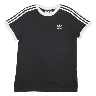 ADIDAS Womens T-Shirt Black UK 8