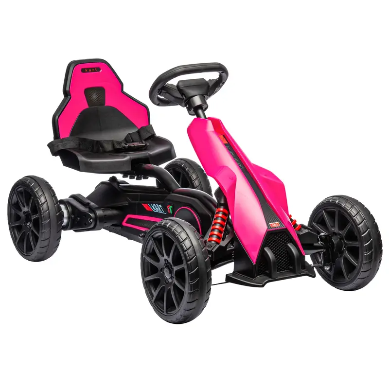 Aosom 12V Electric Go Kart for Kids, Outdoor Ride-On Toy with Forward Backward Drive & Adjustable Speed, Gift for Child 3-8 Y...