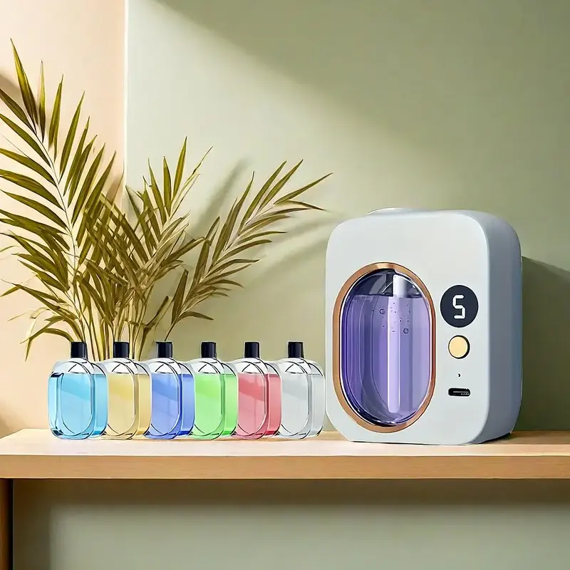 USB Rechargeable Aroma Diffuser, Desktop Wireless Humidifier with Aromatherapy Liquid, Multifunctional Air Humidifier for Hom...