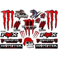 Reflective Monster Energy Decal Stickers, Waterproof Stickers Motorcycle Cool, Motorcycle Helmet, Skateboard, Car and Dirt Bi...