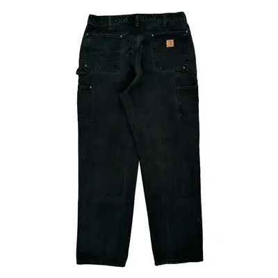 Carhartt Double Knee Carpenter Trousers - 35W 34L Black Cotton