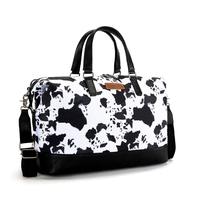 Wrangler [Live] Summer Moo Moo Duffle Cow Print Travel Bag with Large Capacity Multi-purpose Overnight, Travel, Gym Airline A...