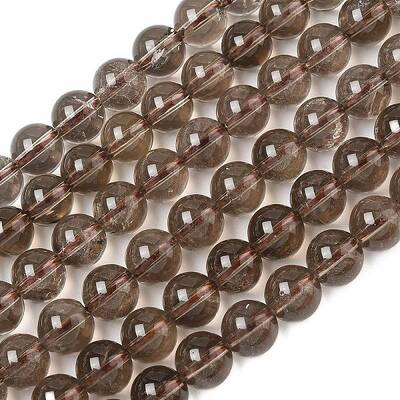 Natural Smoky Quartz Round Beads Strands