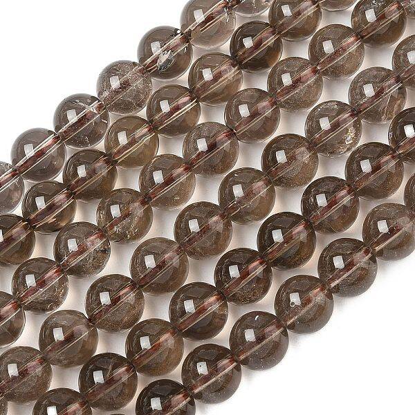 Natural Smoky Quartz Round Beads Strands