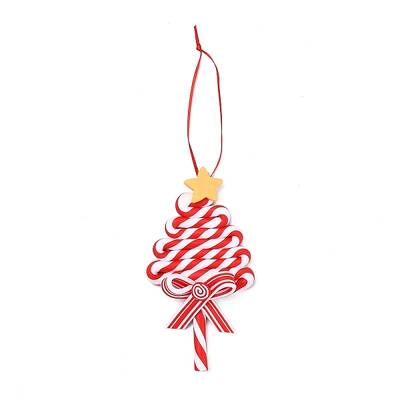 Christmas Tree Lollipop Handmade Polymer Clay Pendant Decorations