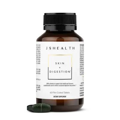 Skin + Digestion Formula - 1 Month Supply | 60 Tablets | Supports Skin and Gut Health