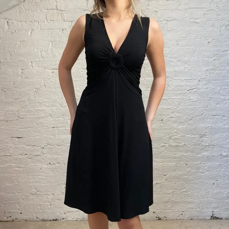 Morgan De Toi Midi Dress - Small Black Polyester Blend