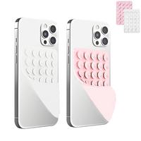 2Pack Silicone Phone Sticky Grip, Suction Phone Case Mount for iPhone and Android, Hands-Free Sticky Cell Phone Grip, Mobile ...