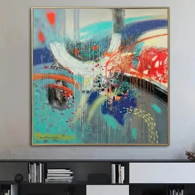 Large Abstract Colorful Oil Paintings On Canvas Creative Vivid Wall Art Contemporary Painting | BLOOMING LIFE