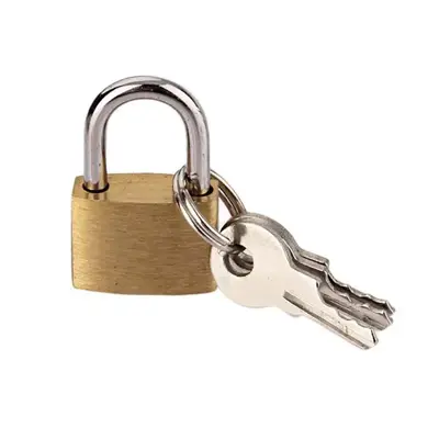 Contemporary Minimalist Door Lock, Small Padlock, Brass Thick Padlock with 3 Keys, Thickened Anti-theft Lock for Home and Ga...