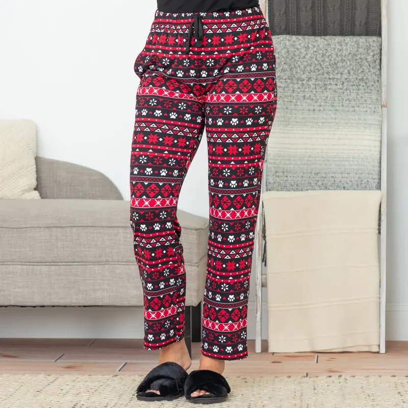 Soft Touch Traditional Nordic Paws Pajama Separates - Top - 2X