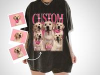 Custom Your Pet T-Shirt, Personalized Pet T-Shirt, Vintage Custom Dog Shirt, Custom Photo Shirt, Pet Photo Shirt, Ideal for P...