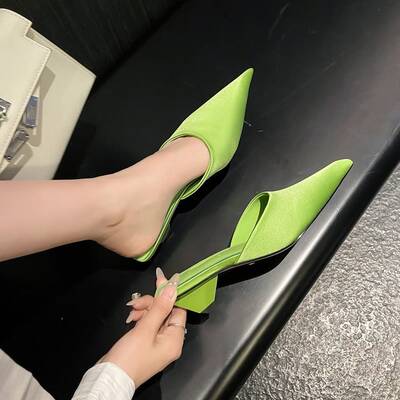 CHIKO Nyra Pointy Toe Block Heels Clogs/Mules Shoes