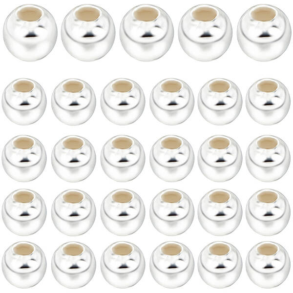 200Pcs 925 Sterling Silver Beads