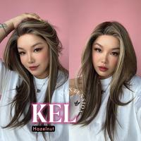 JBEXTENSION 22 Inches Pre-Cut Snowflake Lace Frontlace Glueless Women Fashion Wig KEL SNOWFLAKE【PERMATEASE】