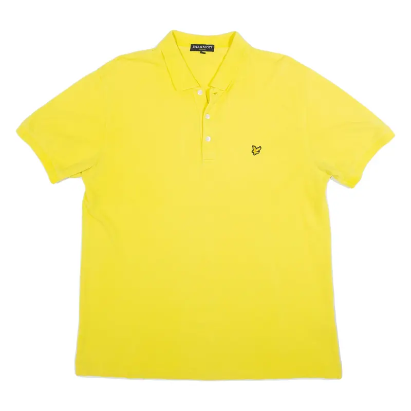 LYLE & SCOTT Mens Polo Shirt Yellow XL
