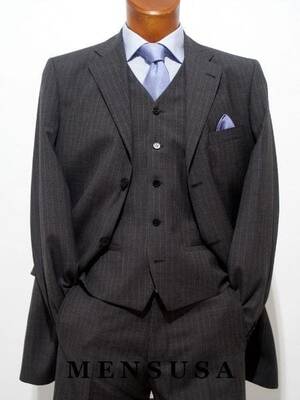 Suits For Big Guys - Suits For Big men Charcoal.Pinstripe