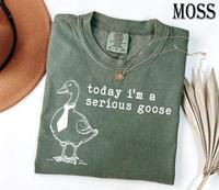 Comfort Colors - Funny Shirt, Today I'm a Serious Goose Tshirt, Funny Silly Shirt, Funny Goose Shirt, Goose Lover Shirt, Meme...