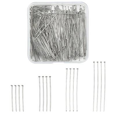400Pcs 4 Styles 304 Stainless Steel Flat Head Pins
