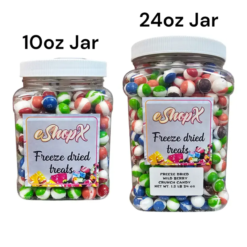 Eshopx Freeze Dried WILD BERRY Crunch Candy Jar Snack Sweet Bonbon