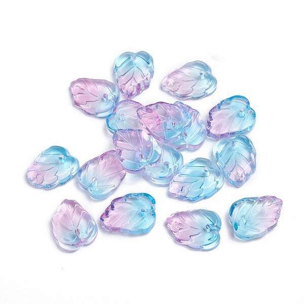Two-Tone Transparent Glass Charms