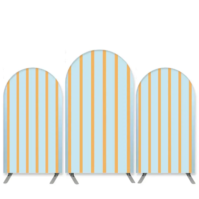 Aperturee Blue Orange Stripes Theme Birthday Arch Backdrop Kit | Wedding Arch Backdrop | Circle Arch Backdrop Diy | Chiara Wa...