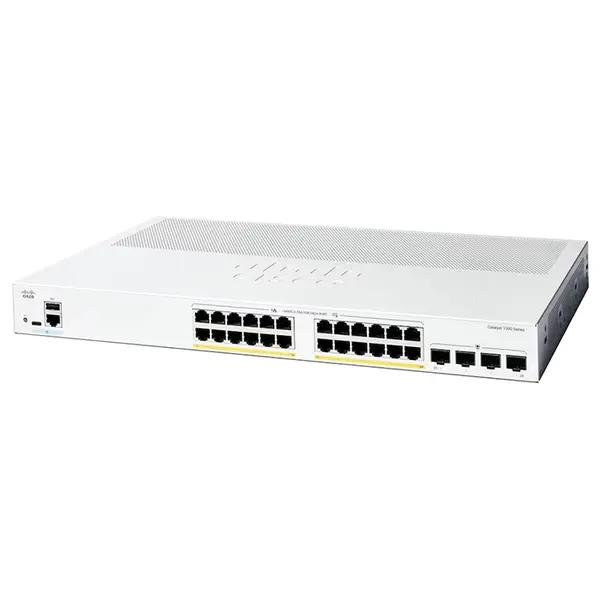 Cisco C1300-24P-4X | Catalyst 1300 Series 1300-24T-4G 24 x 10/100/1000Base-T RJ-45 PoE+ and 4 x 10GbE SFP+ Uplink Ports Layer...
