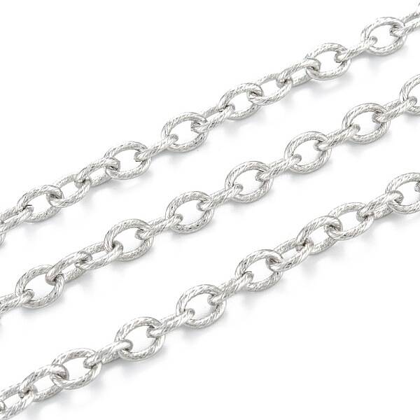 Tarnish Resistant 304 Stainless Steel Textured Cable Chains