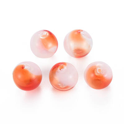 Transparent Handmade Blown Glass Globe Beads