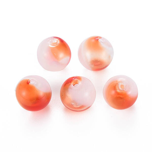 Transparent Handmade Blown Glass Globe Beads