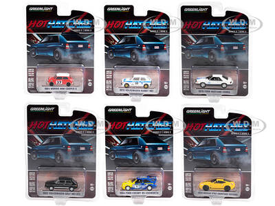 Hot Hatches Set of 6 pieces Series 2 1/64 Diecast Model Cars by Greenlight