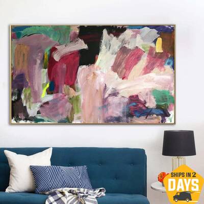 Unstretched Large Abstract Original Colorful Paintings On Canvas Modern Vivid Art Textured Oil Painting | INDIE LIFE 39.37&qu...