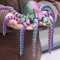 3D Printed Octopus Design Ornament, 1 Count Colorful Joint Movable Octopus Statue, Interior Home Decor for Living Room, Bedro...