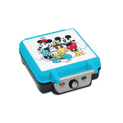 Mickey Mouse 4 Character Waffle Maker by Select Brands, Nonstick Waffle Iron, Breakfast Hack Ever for Kids & Families 4¼ W...