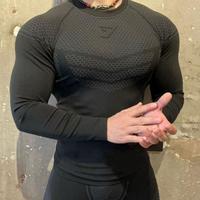 Men's Gym Shirts, Long Sleeves 2025 Sports Men TShirts, Fitness Training Clothing, Quick Drying Breathable Stretch Tights Jog...