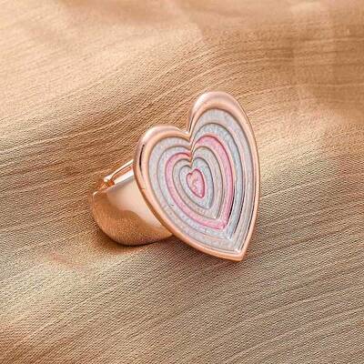 Zinc Alloy & Enamel Stretch Finger Rings for Women