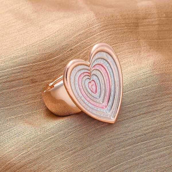 Zinc Alloy & Enamel Stretch Finger Rings for Women