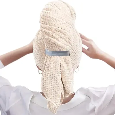 Cruel Summer Large Hair Drying Towel, 1 Count Coral Fleece Absorbent Quick Drying Hair Towel Wrap, Bathroom Accessories Hair ...