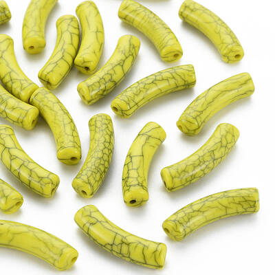 Opaque Crackle Acrylic Beads