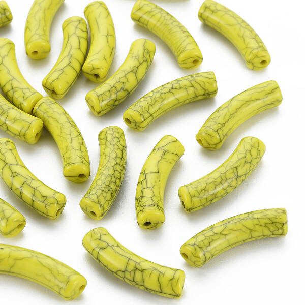 Opaque Crackle Acrylic Beads