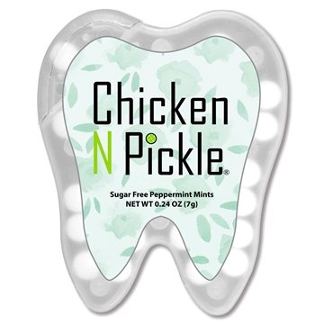 150 Customized Tooth Credit Card Mints - Sugar Free