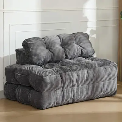 Garvee Folding Sofa Bed, 3-in-1 Convertible Sleeper Chair with Pillow, Double Futon Couch Bed with Back Support, Portable Fol...
